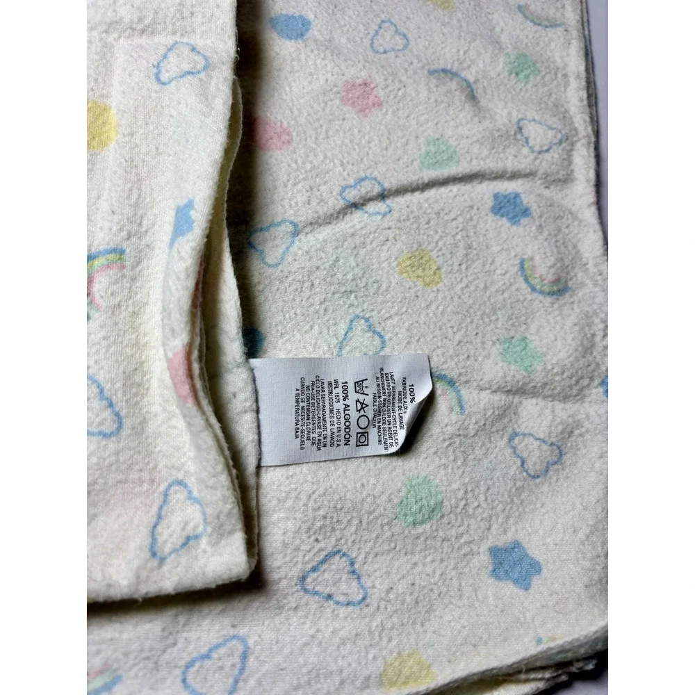 Vintage Pastel Beacon Baby Blankets 2pc WPL 1675 Cotton Rainbow 28x36 Made USA